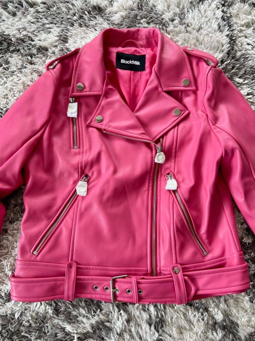 BLACKMILK Pink Moto Jacket - Size AU 10 / US 6 - NWT - Picture 4 of 8